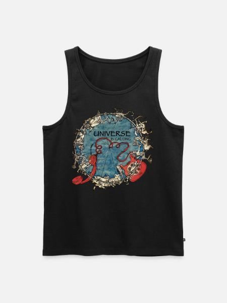 Universe is calling - Männer Premium Bio Tank Top - Schwarz