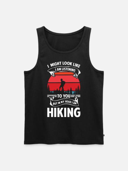 Hiking Mountaineering Mountain Alps Nature - Men's Premium Organic Tank Top - black