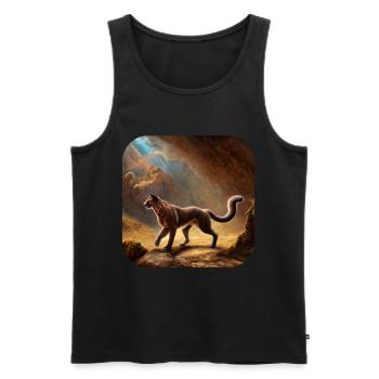 Wildcat - Men's Premium Organic Tank Top - black - Front - AI Model Male 178 light (178cm)