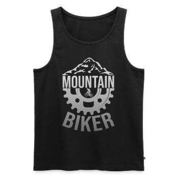 MTB Mountain Bike Mountain Bike Bike - Men's Premium Organic Tank Top - black - Front - AI Model Male 178 light (178cm)