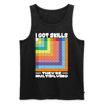 Math Teacher Gift - Math Tshirt - Men's Premium Organic Tank Top - black - Front - Michal (187cm)