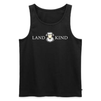 Landkind mit Schafkopf - Männer Premium Bio Tank Top - Schwarz - Vorne - AI Model Male 178 light (178cm)