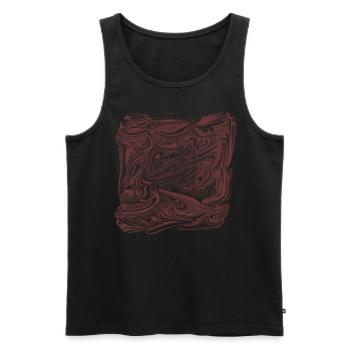 swirl 1 - Männer Premium Bio Tank Top - Schwarz - Vorne - Michal (187cm)