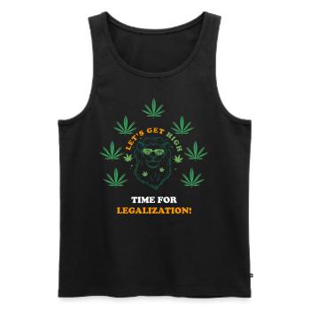 Cannabis. Weed. Saying. Gift idea.Legalization - Men's Premium Organic Tank Top - black - Front - AI Model Male 178 light (178cm)