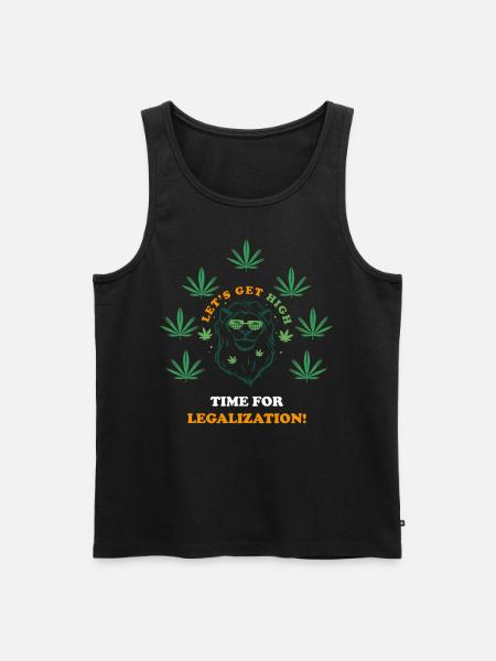 Cannabis. Weed. Saying. Gift idea.Legalization - Men's Premium Organic Tank Top - black