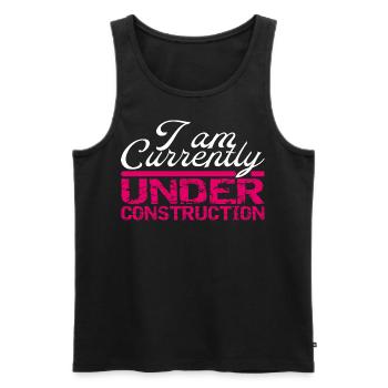 I'm Under Construction Fitness Gym Bodybuilding - Men's Premium Organic Tank Top - black - Front - AI Model Male 178 light (178cm)