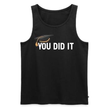 You Did It Graduated Glückwunsch zum Abschluss - Männer Premium Bio Tank Top - Schwarz - Vorne - AI Model Male 178 light (178cm)