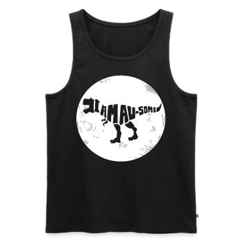 Dinosaur I'm Awesome Style. Earth. World - Men's Premium Organic Tank Top - black - Front - Michal (187cm)