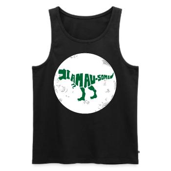Dinosaurier. I am awesome style. Tiere. Urzeit - Männer Premium Bio Tank Top - Schwarz - Vorne - AI Model Male 178 light (178cm)