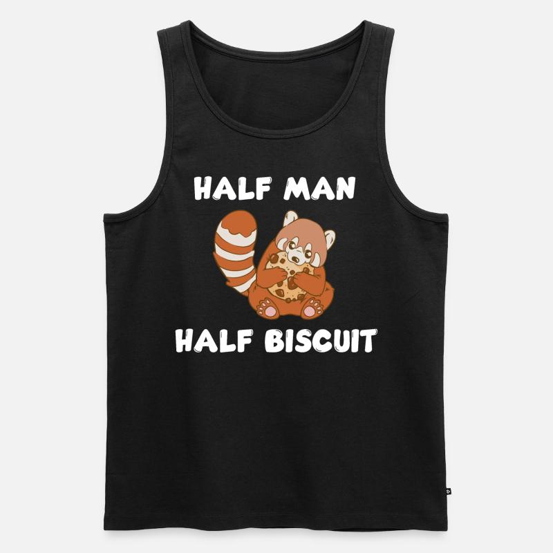 Halb Mann, halb Keks - Männer Premium Bio Tank Top - Schwarz