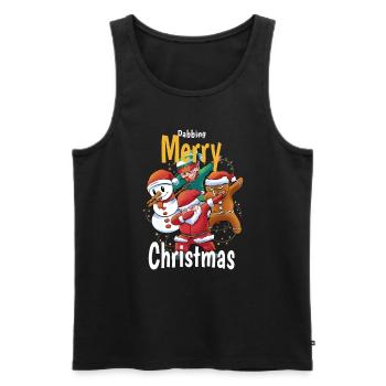 Weihnachten Geschenke Christmas Bekleidung - Männer Premium Bio Tank Top - Schwarz - Vorne - Michal (187cm)