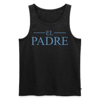 Man El Padre Father's Day Papa Dad - Men's Premium Organic Tank Top - black - Front - AI Model Male 178 light (178cm)
