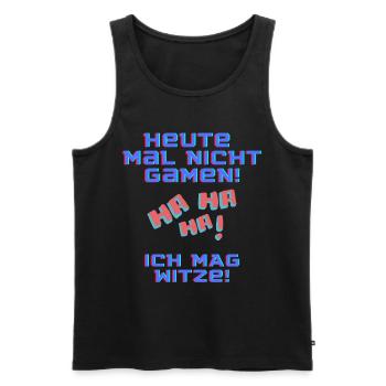 Nicht Gamen Lustig Witzig Funny Gaming Gamer - Männer Premium Bio Tank Top - Schwarz - Vorne - Michal (187cm)