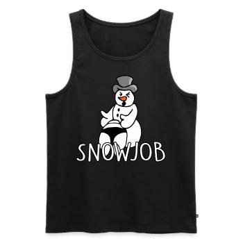 Snowjob - Männer Premium Bio Tank Top - Schwarz - Vorne - Michal (187cm)
