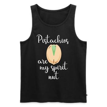Funny Pistachio Lovers Pistachio - Men's Premium Organic Tank Top - black - Front - Michal (187cm)