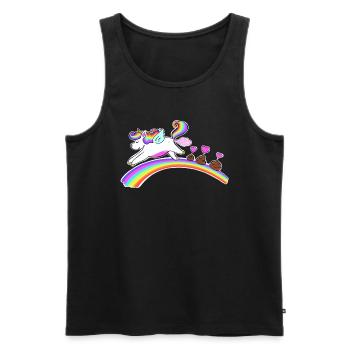 Einhorn - Regenbogen - Unicorn Poop - Männer Premium Bio Tank Top - Schwarz - Vorne - AI Model Male 178 light (178cm)