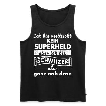 Ich bin Schwiizer - Schweiz Spruch Shirt witzig - Männer Premium Bio Tank Top - Schwarz - Vorne - Michal (187cm)