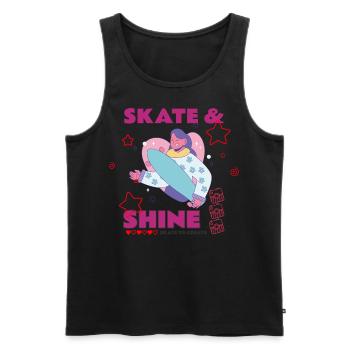 Skate & Shine Skate to create Skating - Männer Premium Bio Tank Top - Schwarz - Vorne - Michal (187cm)