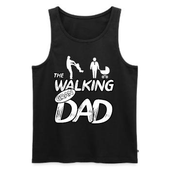 The walking Gran Dad Grandpa Gift - Men's Premium Organic Tank Top - black - Front - AI Model Male 178 light (178cm)