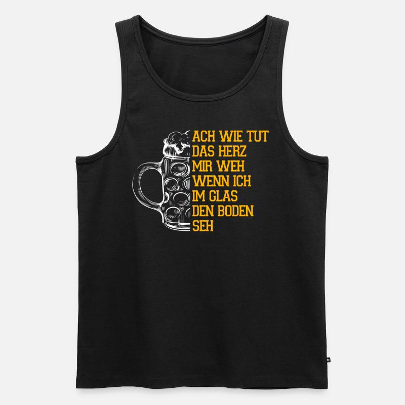 Bier Spruch Maßkrug Maßbier - Männer Premium Bio Tank Top - Schwarz