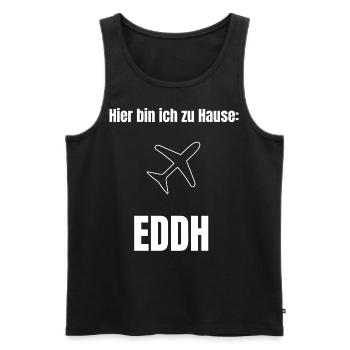 Flughafen Hamburg Pilot - Männer Premium Bio Tank Top - Schwarz - Vorne - AI Model Male 178 light (178cm)