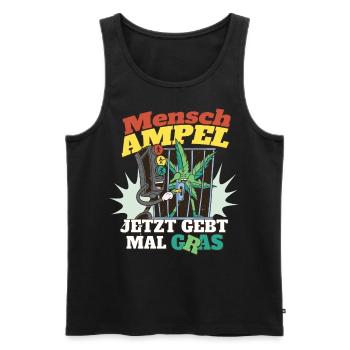 Ampel legalisiert Hanf - Männer Premium Bio Tank Top - Schwarz - Vorne - AI Model Male 178 light (178cm)
