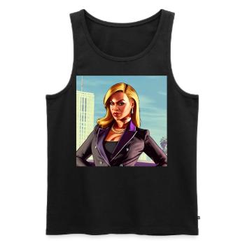 GTA5 Look - Be.Yonce - Débardeur bio Premium Homme - noir - Devant - Michal (187cm)