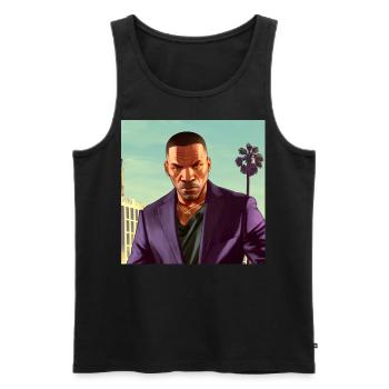 GTA5 Look - Will Smith - Débardeur bio Premium Homme - noir - Devant - Michal (187cm)