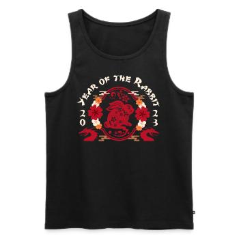 Year Of The Rabbit 2023 Chinese New Year - Männer Premium Bio Tank Top - Schwarz - Vorne - AI Model Male 178 light (178cm)