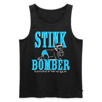 Stinkbomber unterwegs Baby Junge boy Windel blau - Männer Premium Bio Tank Top - Schwarz - Vorne - Michal (187cm)