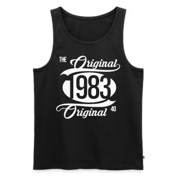 1983 The Original 40 Birthday - Men's Premium Organic Tank Top - black - Front - AI Model Male 178 light (178cm)