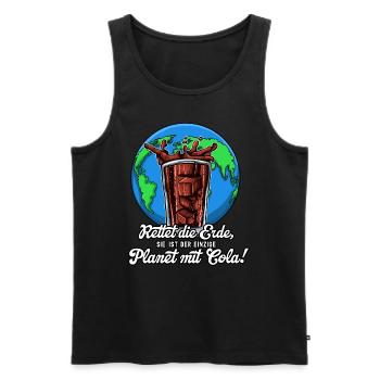 Rettet die Erde... Cola - Männer Premium Bio Tank Top - Schwarz - Vorne - Michal (187cm)
