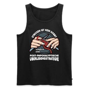 Stricken - postapokalyptische überlebensstrategie - Männer Premium Bio Tank Top - Schwarz - Vorne - Michal (187cm)