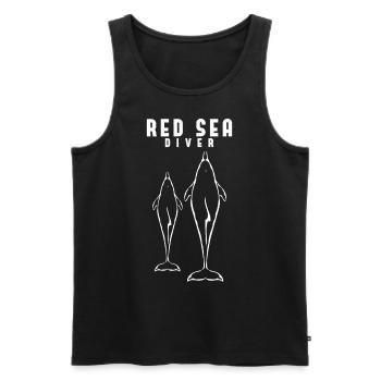 Diving Dolphin Egypt Scuba - Men's Premium Organic Tank Top - black - Front - AI Model Male 178 light (178cm)