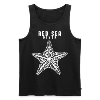 Plongée Egypte Vacances Starfish Plongée sous-marine - Débardeur bio Premium Homme - noir - Devant - AI Model Male 178 light (178cm)
