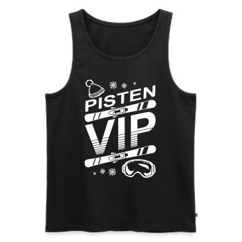 Pisten VIP Wintersport Skifahren Ski Schnee - Männer Premium Bio Tank Top - Schwarz - Vorne - Michal (187cm)
