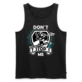 Dont stop me. Skifahren Wintersport Race - Männer Premium Bio Tank Top - Schwarz - Vorne - AI Model Male 178 light (178cm)