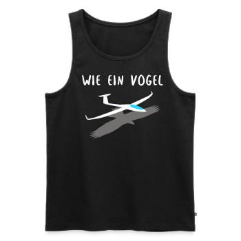 Segelflug Fliegen Lustiger Segelflieger Spruch - Männer Premium Bio Tank Top - Schwarz - Vorne - Michal (187cm)