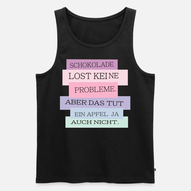 Schokolade vs. Apfel - Männer Premium Bio Tank Top - Schwarz