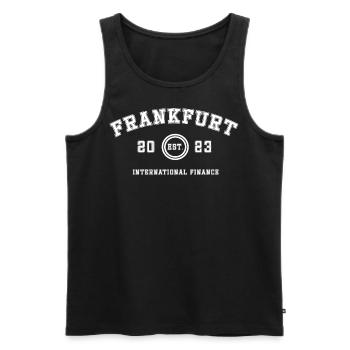 Studium in Frankfurt: International Finance, 2023 - Männer Premium Bio Tank Top - Schwarz - Vorne - Michal (187cm)