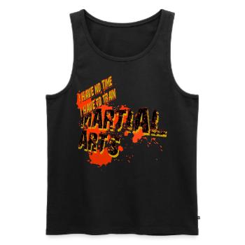 Martial Arts MMA Schriftzug - Männer Premium Bio Tank Top - Schwarz - Vorne - Michal (187cm)