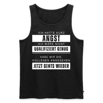 Unqualifizierte Kollegen Lustiger Spruch Arbeit - Männer Premium Bio Tank Top - Schwarz - Vorne - Michal (187cm)