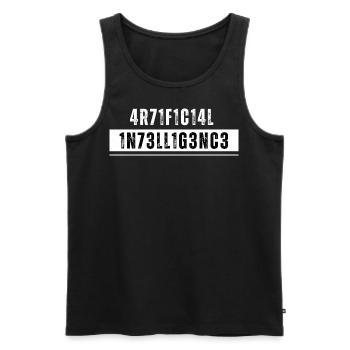 Artificial Intelligence Künstliche Intelligenz AI - Men's Premium Organic Tank Top - black - Front - Michal (187cm)
