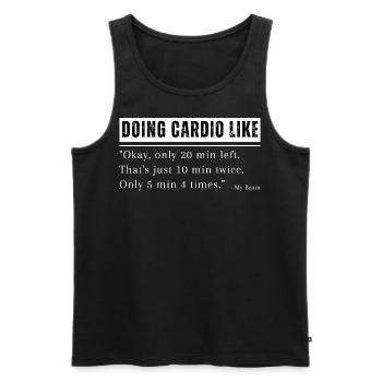 Cardio Training Endurance Funny Fitness Motivation - Men's Premium Organic Tank Top - black - Front - Michal (187cm)