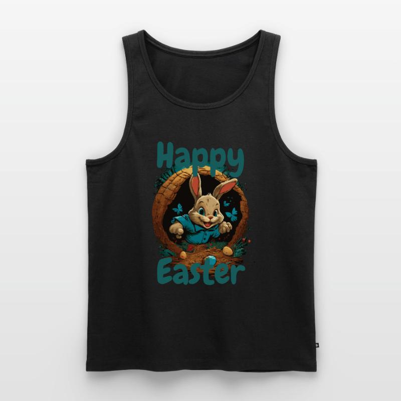 happy Easter Easter in the Easter basket Easter Men's Premium Organic Tank Top