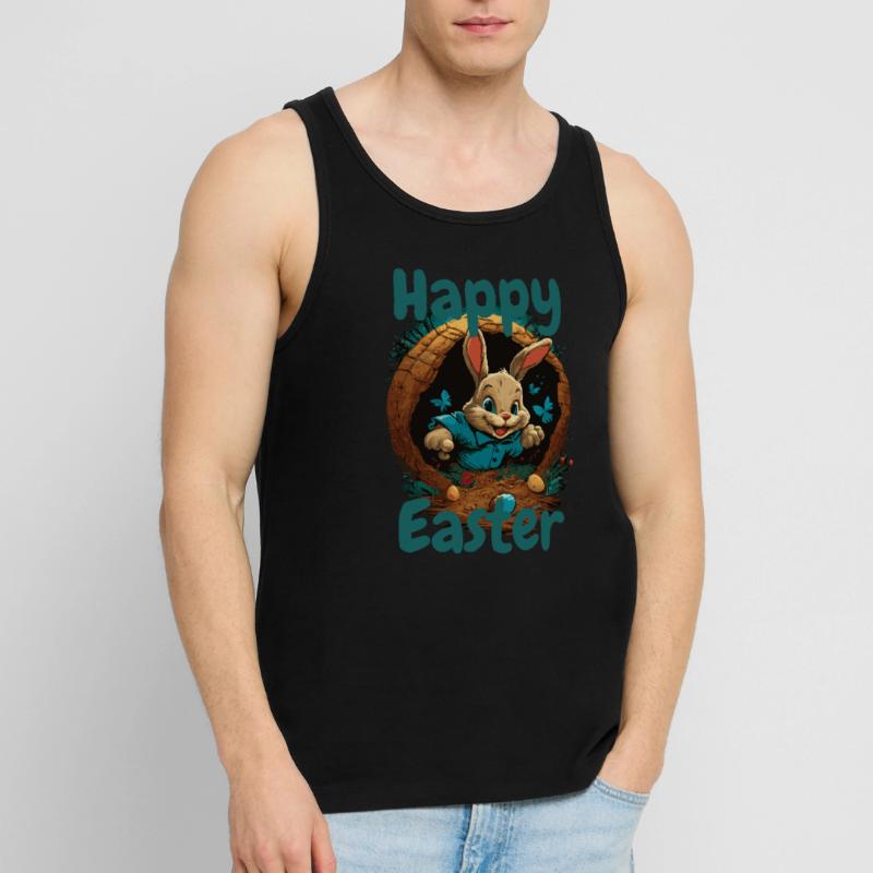 happy Easter Easter in the Easter basket Easter Men's Premium Organic Tank Top