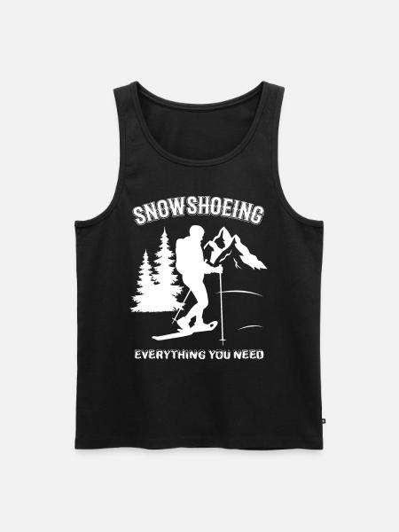 Snowshoeing Snowshoeing - Men's Premium Organic Tank Top - black