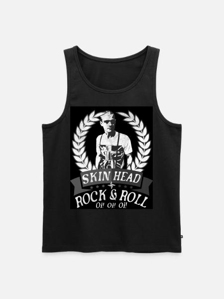Oi Skinhead, Skinhead Girl, Punk - Débardeur bio Premium Homme - noir