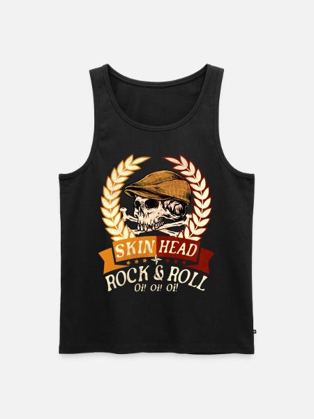 Oi Skinhead, Skinhead Girl, Punk - Men's Premium Organic Tank Top - black