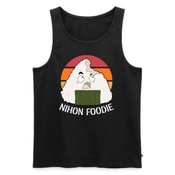 Onigiri Nihon Foodie Japan Fan Anime - Männer Premium Bio Tank Top - Schwarz - Vorne - AI Model Male 178 light (178cm)
